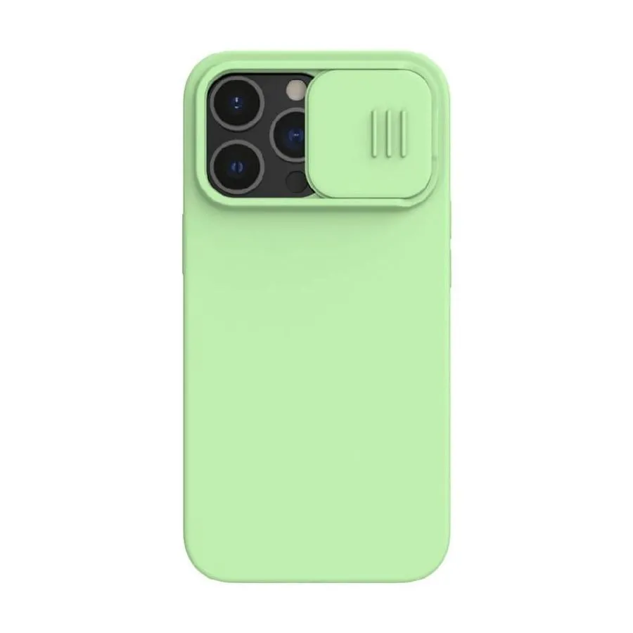 Husă Nillkin iPhone 13 Pro, CamShield Silky Silicone, Mint Green