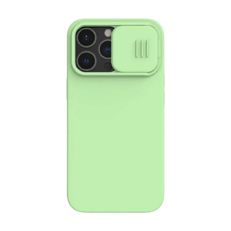 Husă Nillkin iPhone 13 Pro, CamShield Silky Silicone, Mint Green