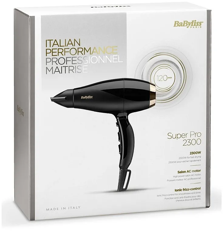 Uscător de păr BaByliss Super Pro 6714E, 2300 W, Negru