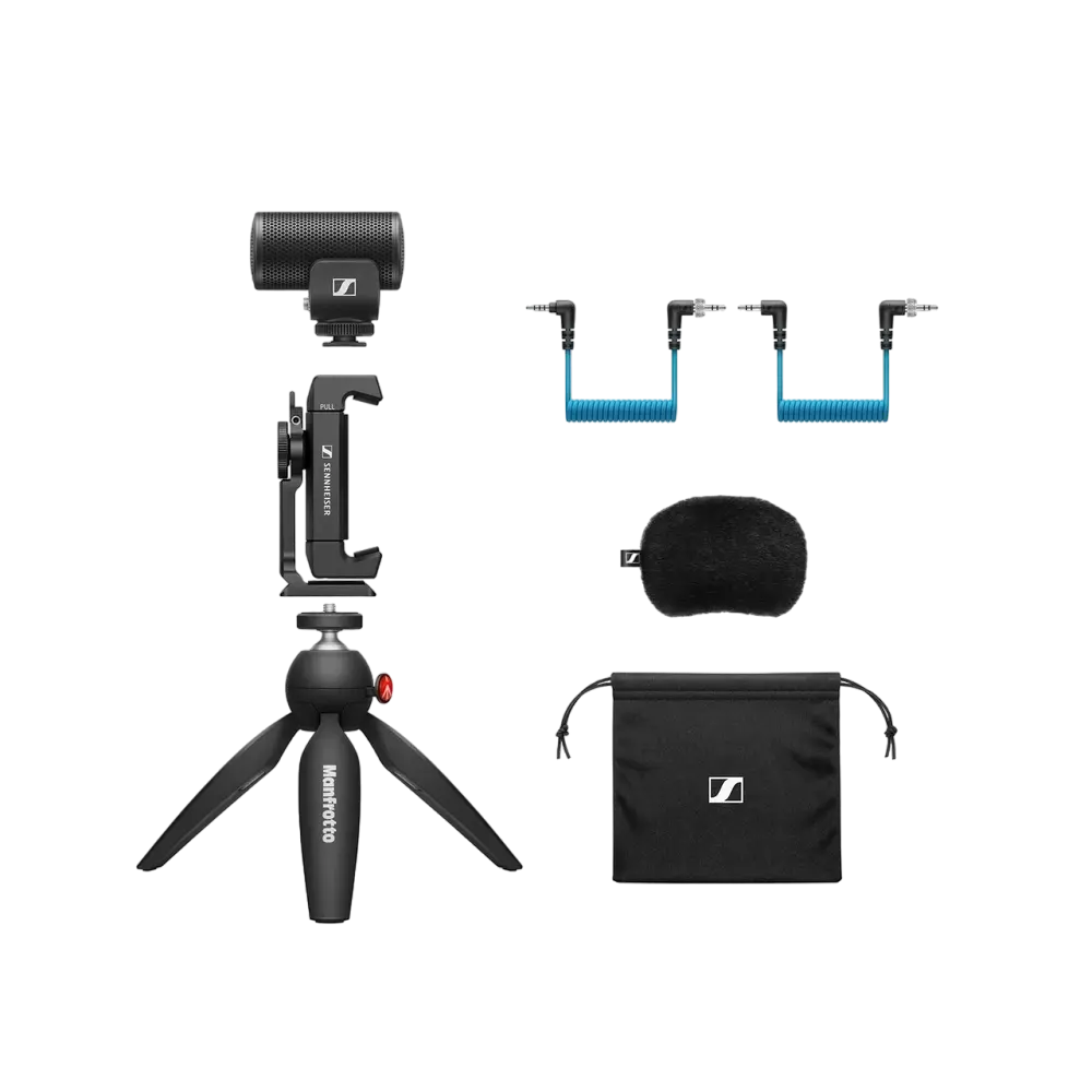 Microfon portabil pentru înregistrare vocală Sennheiser MKE 200, Cu fir, Negru