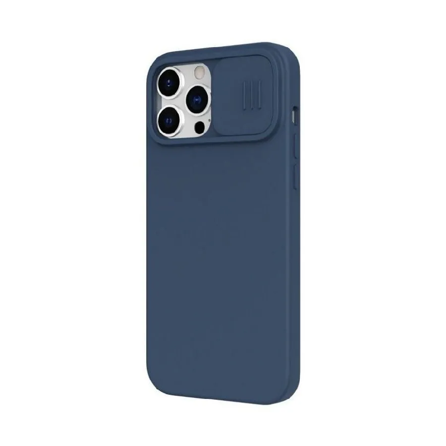 Husă Nillkin iPhone 13 Pro, CamShield Silky Silicone, Albastru Marin