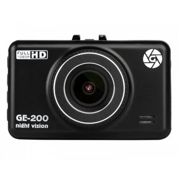 Cameră auto DVR Globex GE-200nv, Full-HD 1080P, Negru