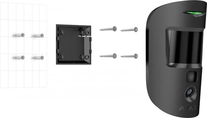Detector de mișcare Ajax MotionCam, Negru