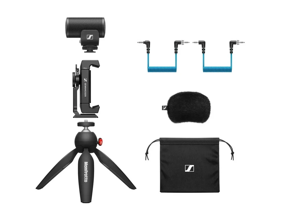 Microfon portabil pentru înregistrare vocală Sennheiser MKE 200, Cu fir, Negru