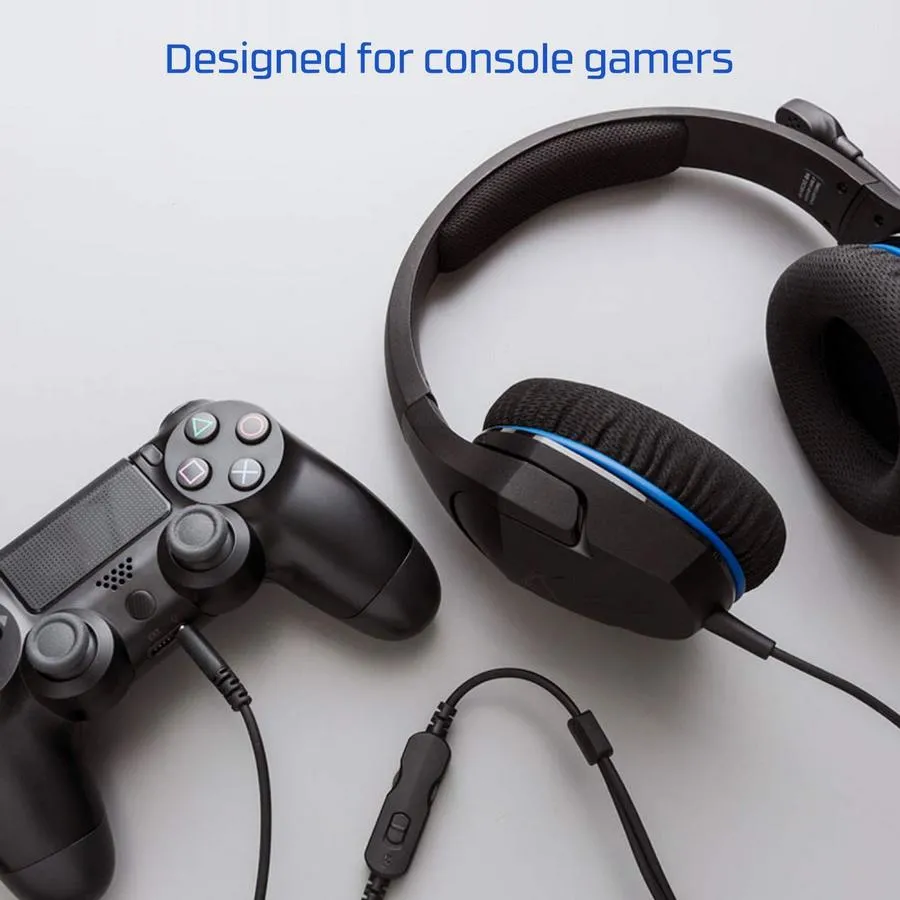 Căști gaming HyperX Cloud Stinger PS4, Cu fir, Negru/Albastru