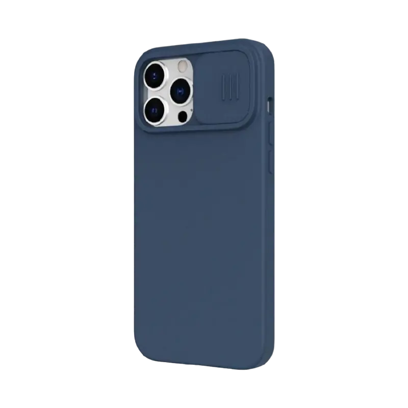 Husă Nillkin iPhone 13 Pro, CamShield Silky Silicone, Albastru Marin