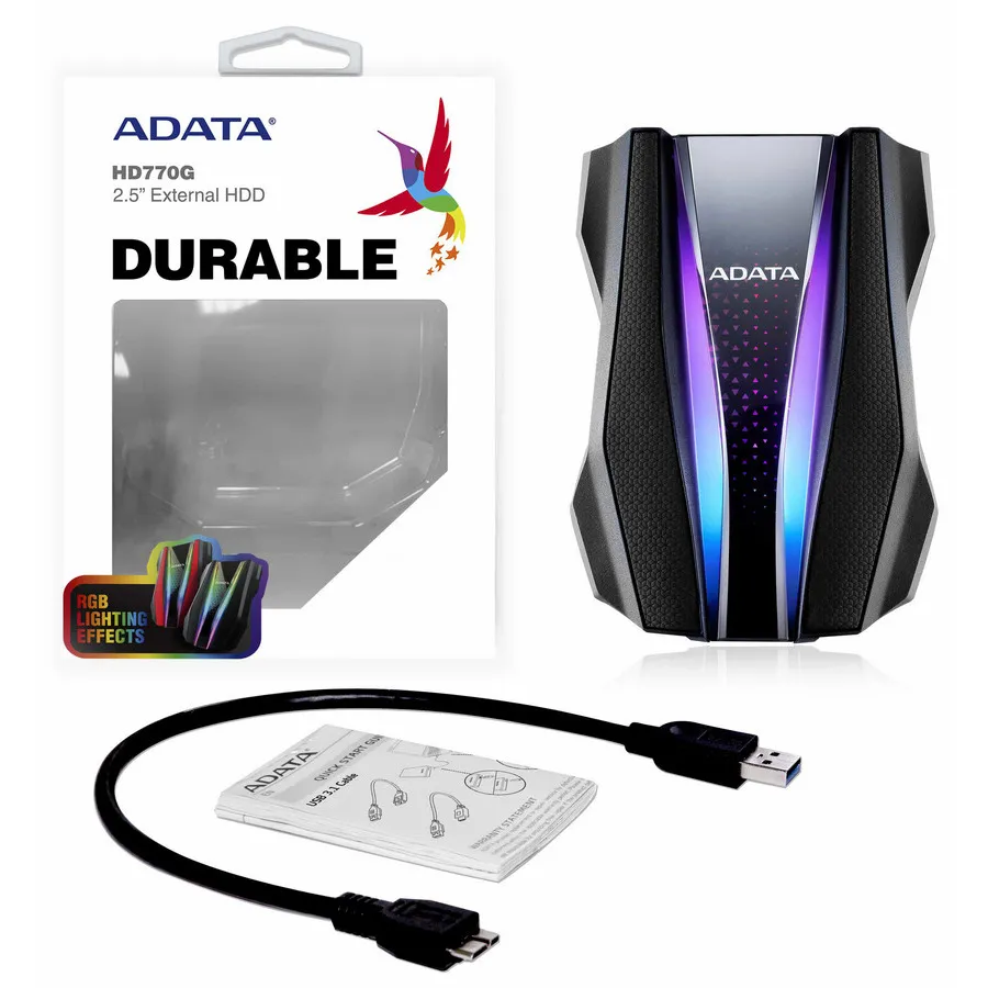 HDD portabil extern ADATA HD770G,  1 TB, Negru (AHD770G-1TU32G1-CBK)