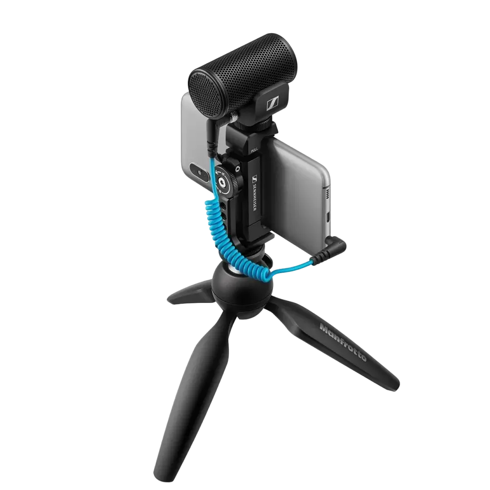 Microfon portabil pentru înregistrare vocală Sennheiser MKE 200, Cu fir, Negru