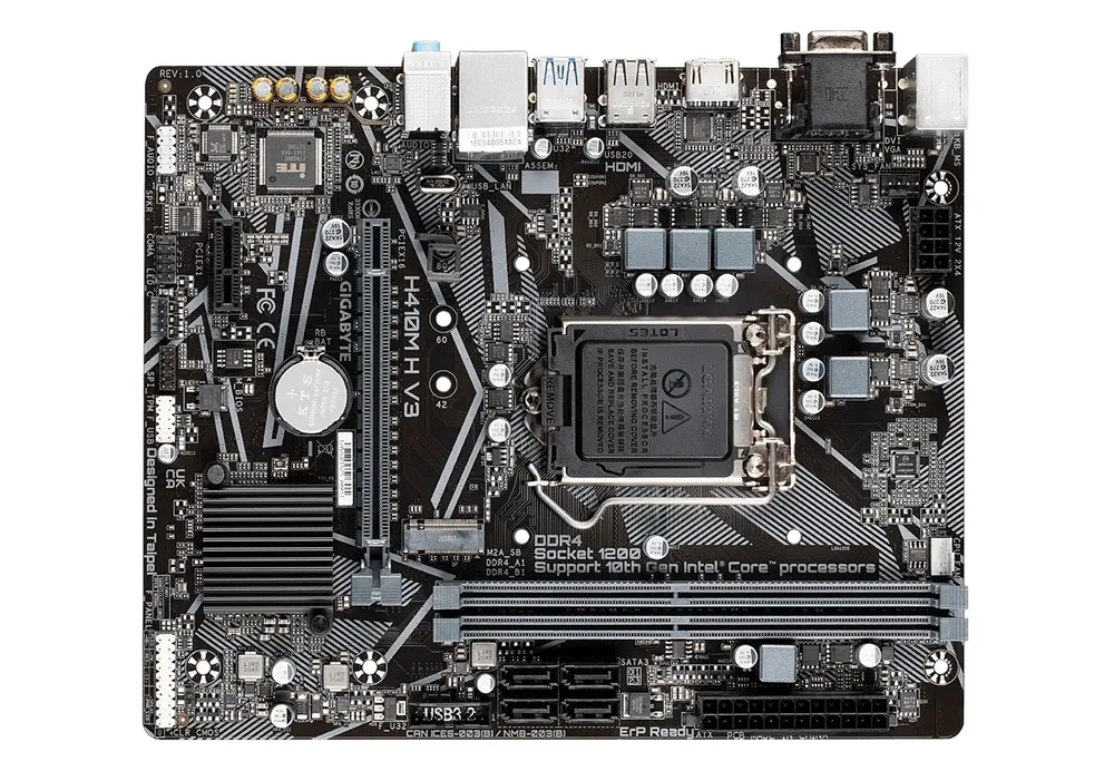 Placă de bază Gigabyte H410M H V3, LGA1200, Intel H510, Micro-ATX