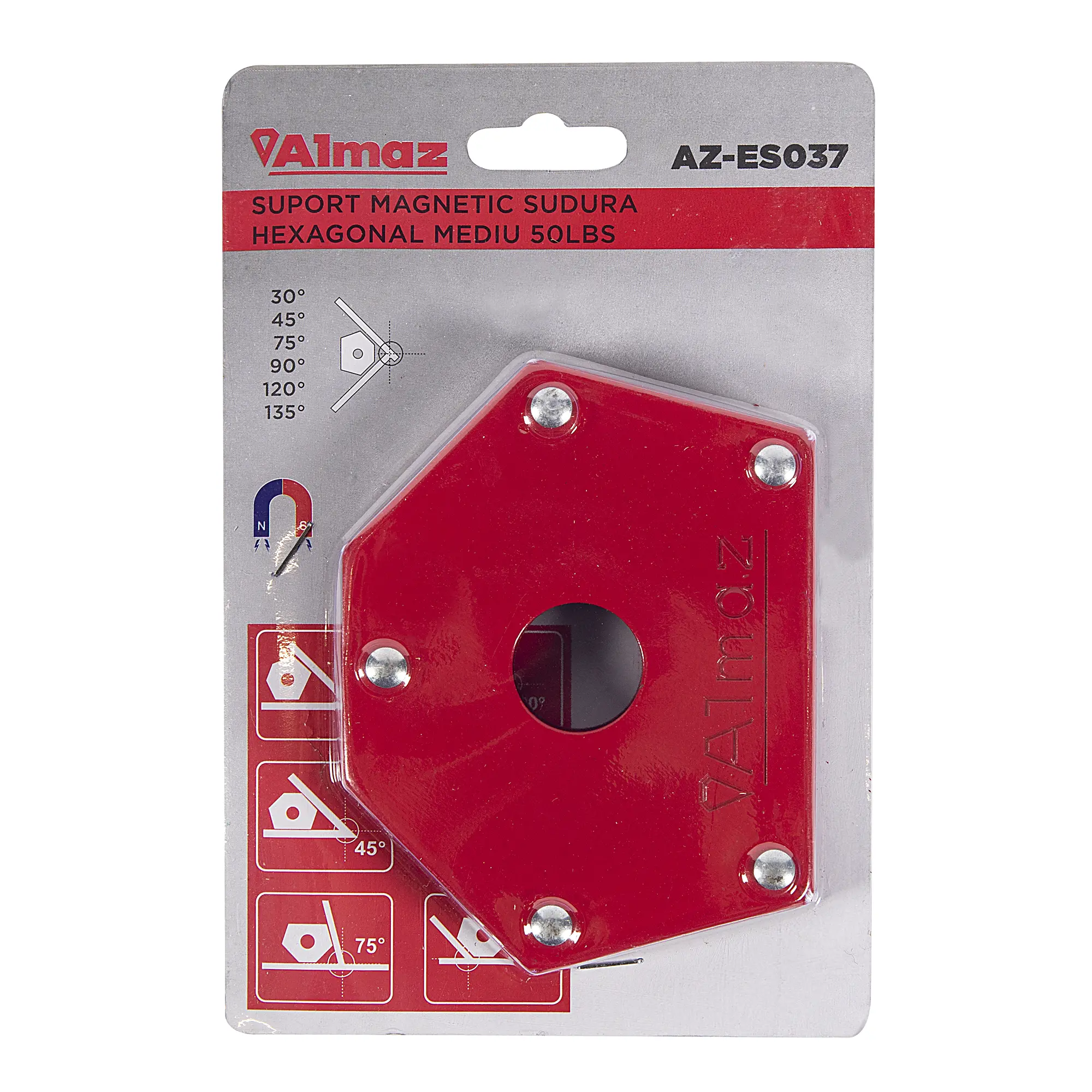 Dispozitiv magentic sudura hexagonal Almaz 50lbs