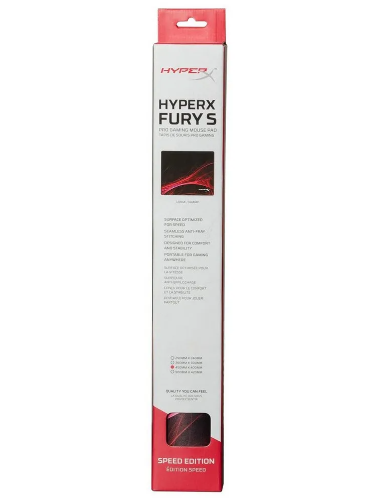 Mouse Pad pentru jocuri HyperX FURY S Pro Speed Edition, Large, Negru/Rosu