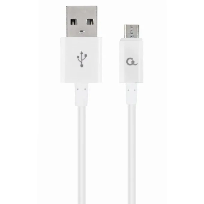 Cablu încărcare și sincronizare Cablexpert CC-USB2P-AMmBM-2M-W, USB Type-A/micro-USB, 2m, Alb