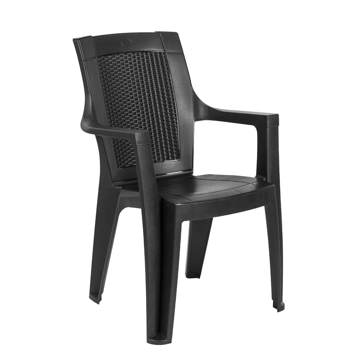 Scaun plastic Ema Ratan (antracit)