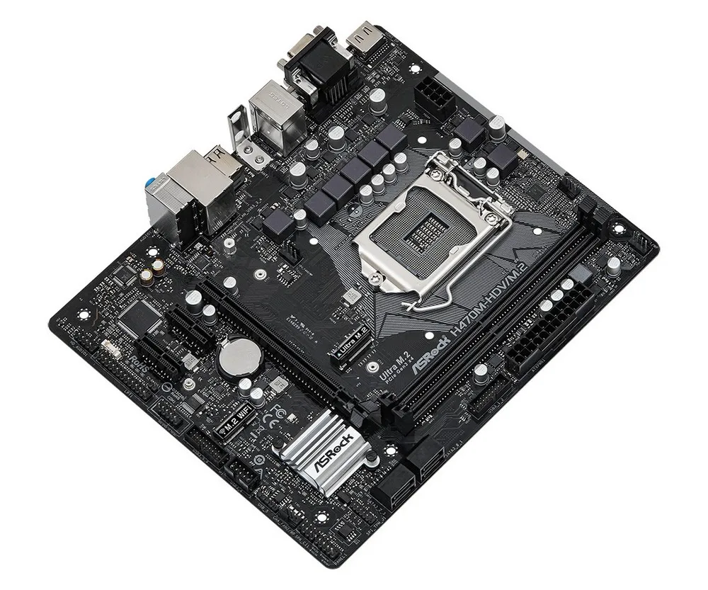 Placă de bază ASRock H470M-HDV/M.2, LGA1200, Intel H470, Micro-ATX