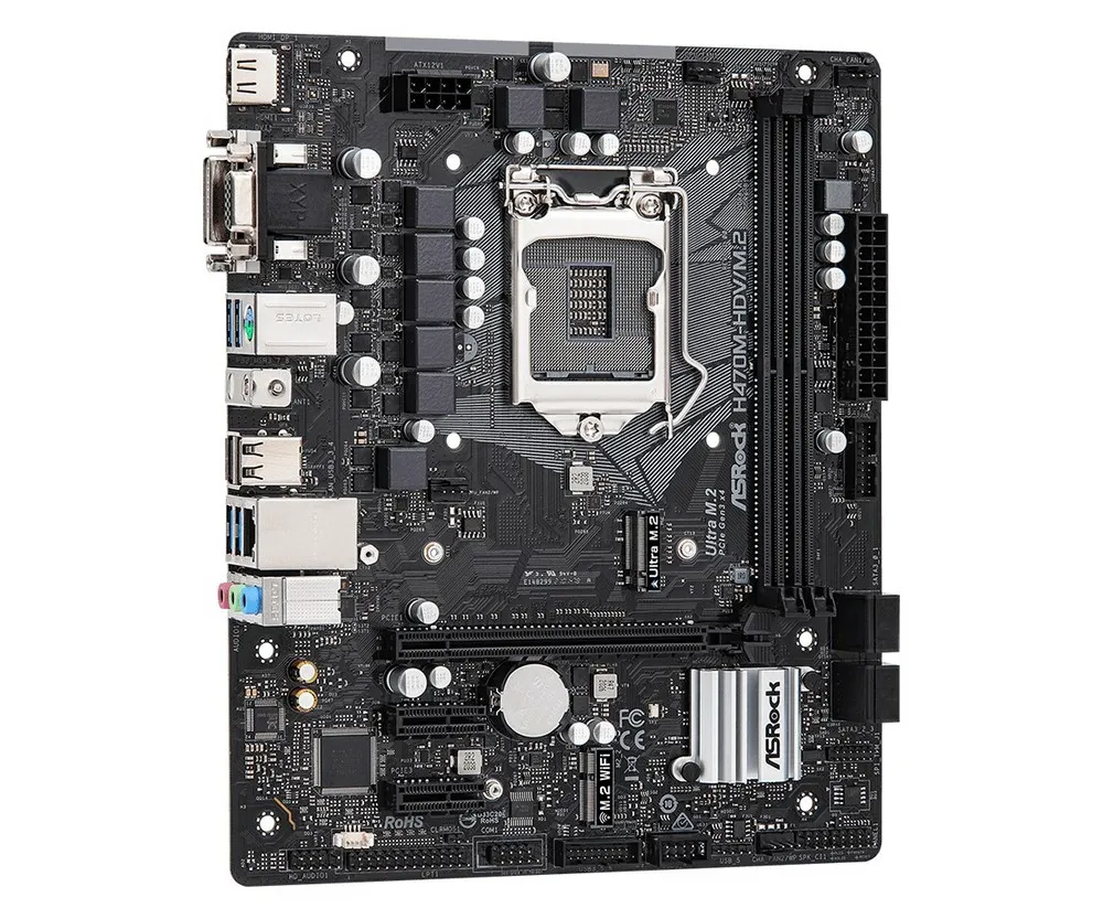 Placă de bază ASRock H470M-HDV/M.2, LGA1200, Intel H470, Micro-ATX