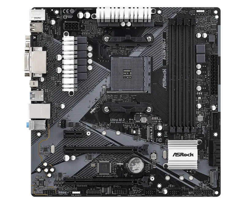Placă de bază ASRock B450M PRO4-F R2.0, AM4, AMD B450, Micro-ATX