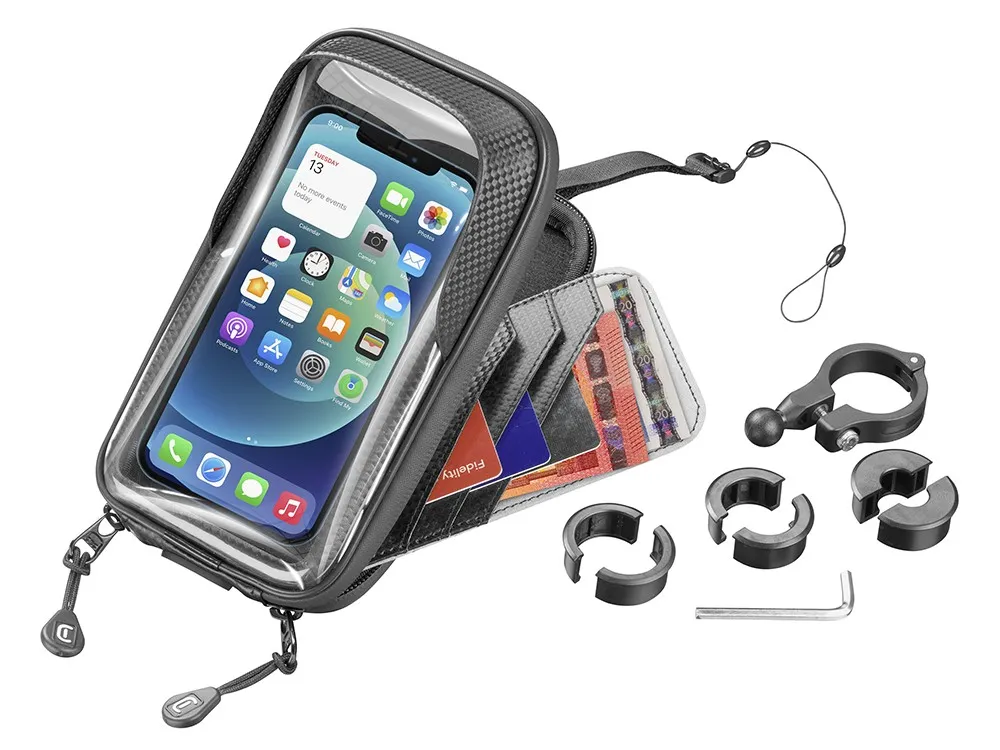 Motorbike Holder Cellular, Rider Shield (Waterproof), Black