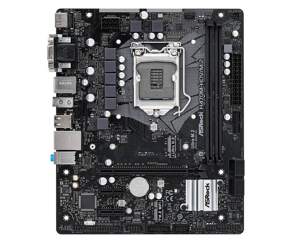 Placă de bază ASRock H470M-HDV/M.2, LGA1200, Intel H470, Micro-ATX