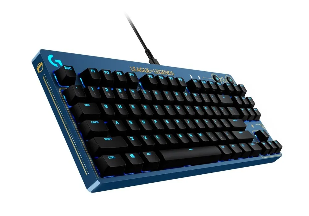 Tastatură Logitech G Pro LOL, Cu fir, Albastru