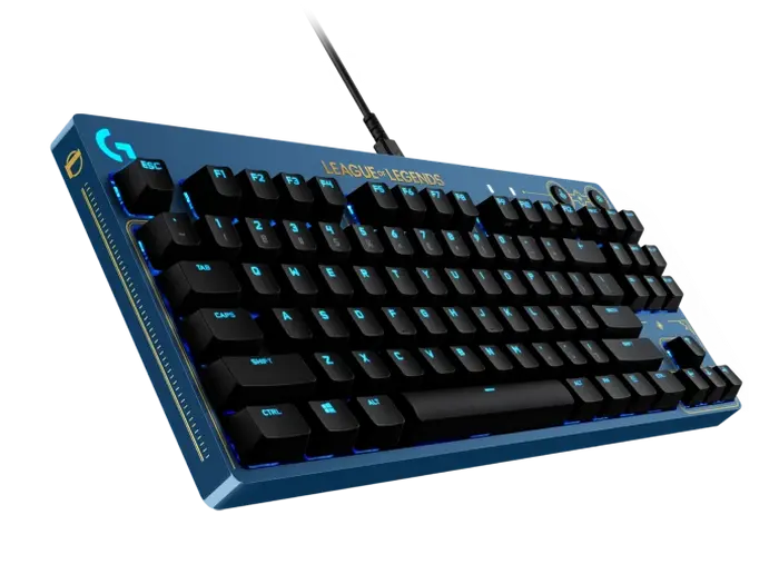 Tastatură Logitech G Pro LOL, Cu fir, Albastru
