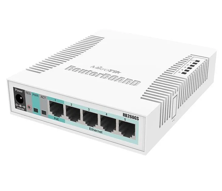 Comutator MikroTik RB260GS, Alb