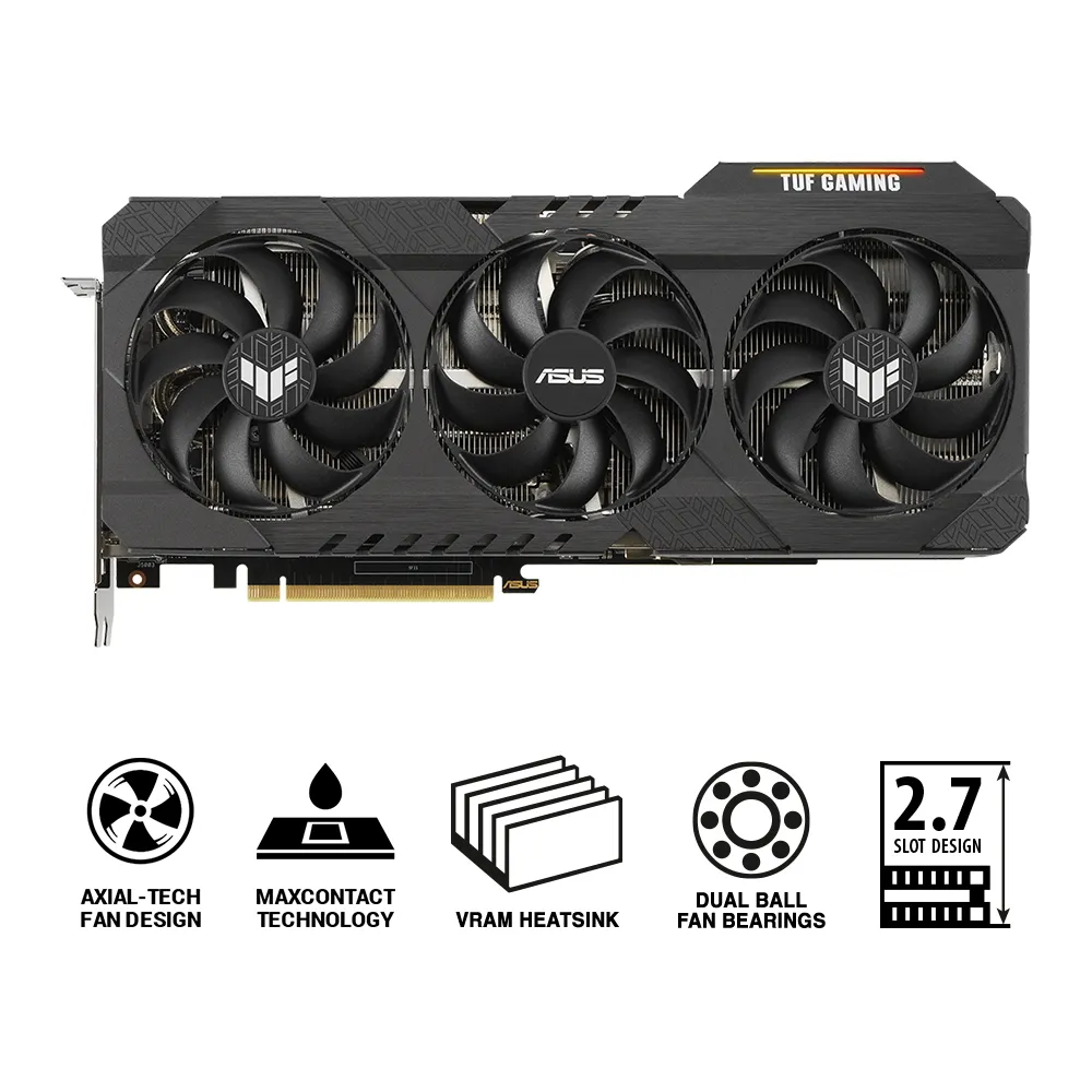 Placă Video ASUS TUF-RTX3080-O12G-GAMING, 12GB GDDR6X 384bit