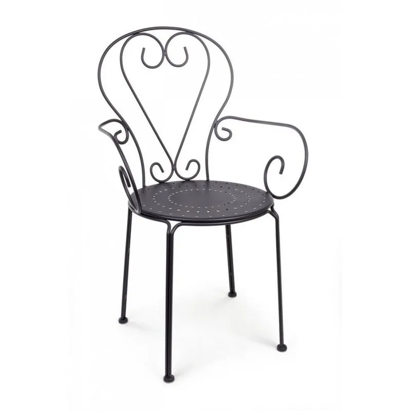 Scaun de metal Moka (negru)