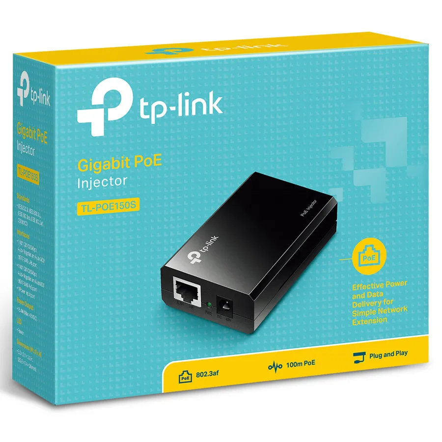 Injector PoE TP-LINK TL-PoE150S, IEEE 802.3af