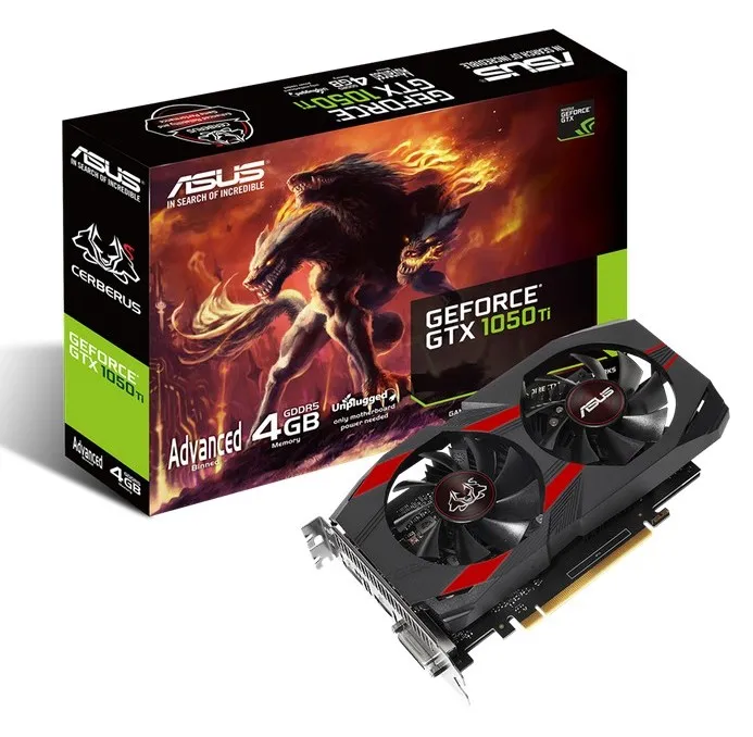 Placă Video ASUS CERBERUS-GTX1050TI-A4G,  4GB GDDR5 128bit