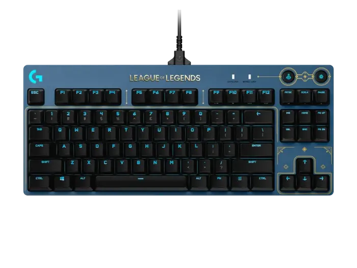 Tastatură Logitech G Pro LOL, Cu fir, Albastru