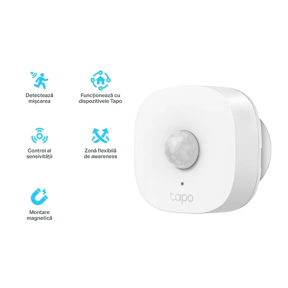 Senzor de mișcare inteligent TP-LINK Tapo T100, Alb