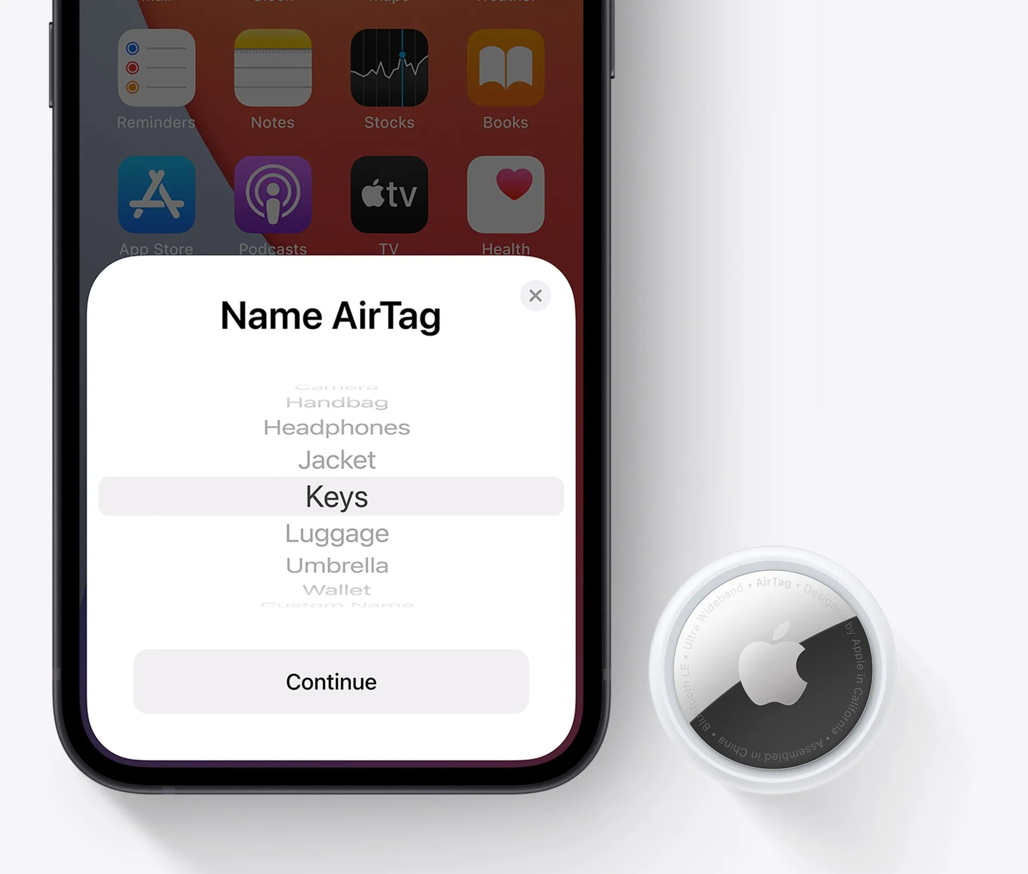 Apple AirTag (1 Pack), Model A2187