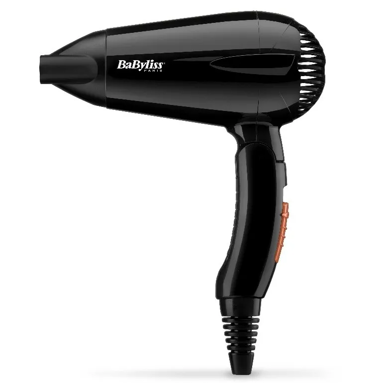 Uscător de păr compact BaByliss Travel Dry 5344E, 2000 W, Negru