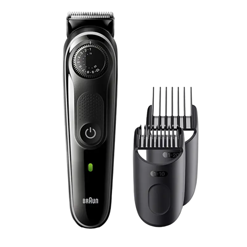 Trimmer pentru bărbați Braun BT5342, Negru | Gri