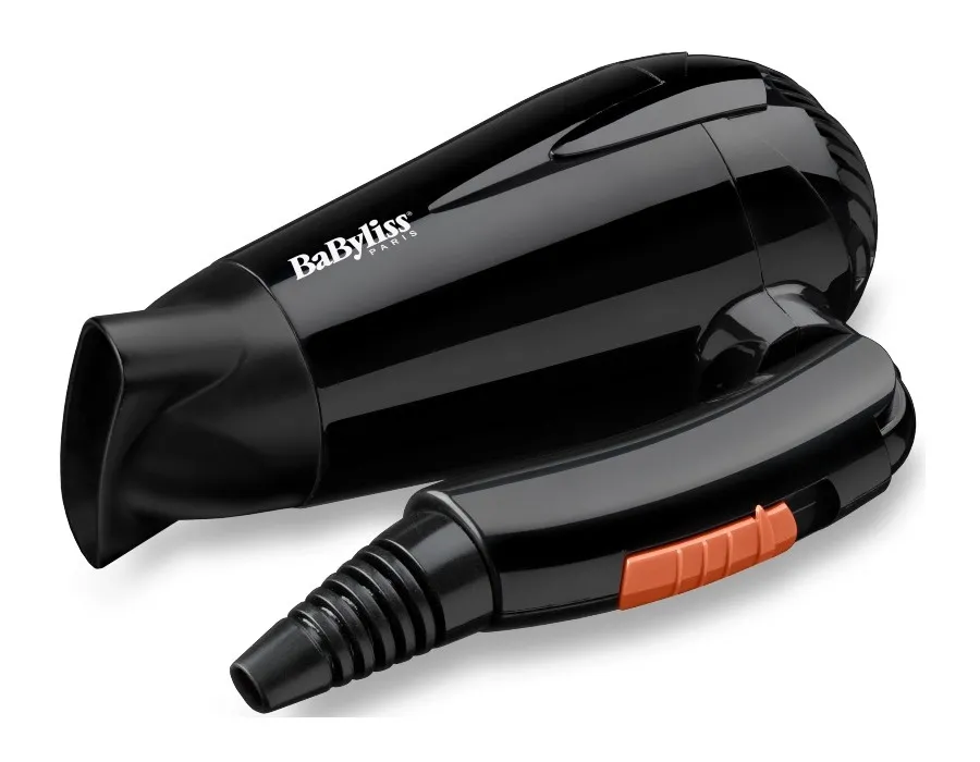 Uscător de păr compact BaByliss Travel Dry 5344E, 2000 W, Negru