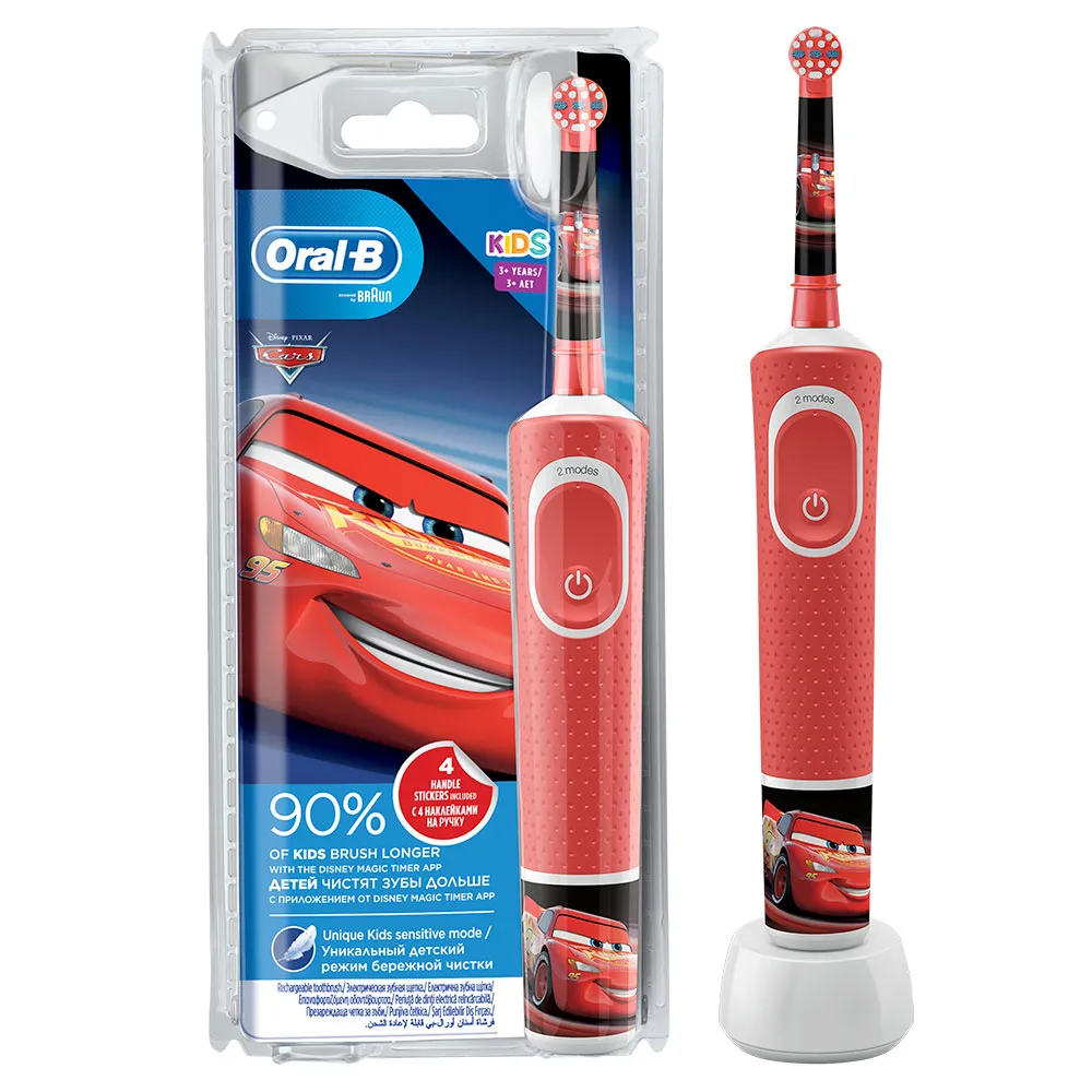 Periuța de dinți electrică sonică Oral-B Kids Vitality D100, Roșu