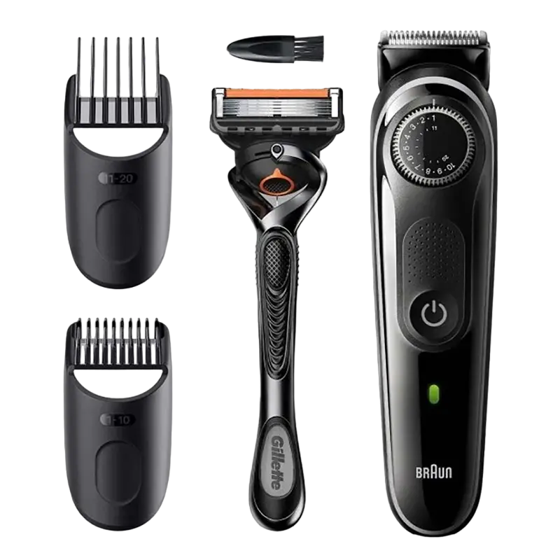 Trimmer pentru bărbați Braun BT5342, Negru | Gri