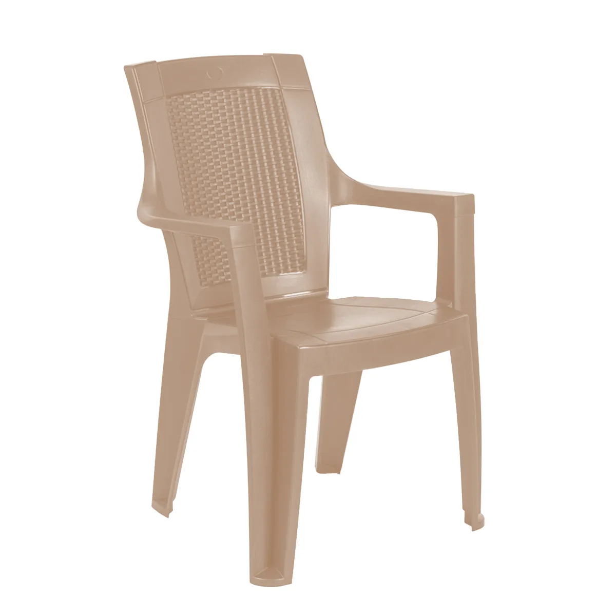 Scaun plastic Ema Ratan (bej)