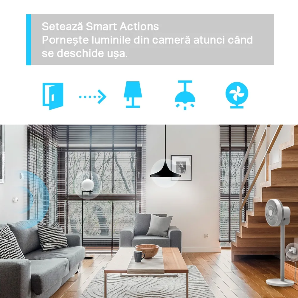 Senzor de mișcare inteligent TP-LINK Tapo T100, Alb