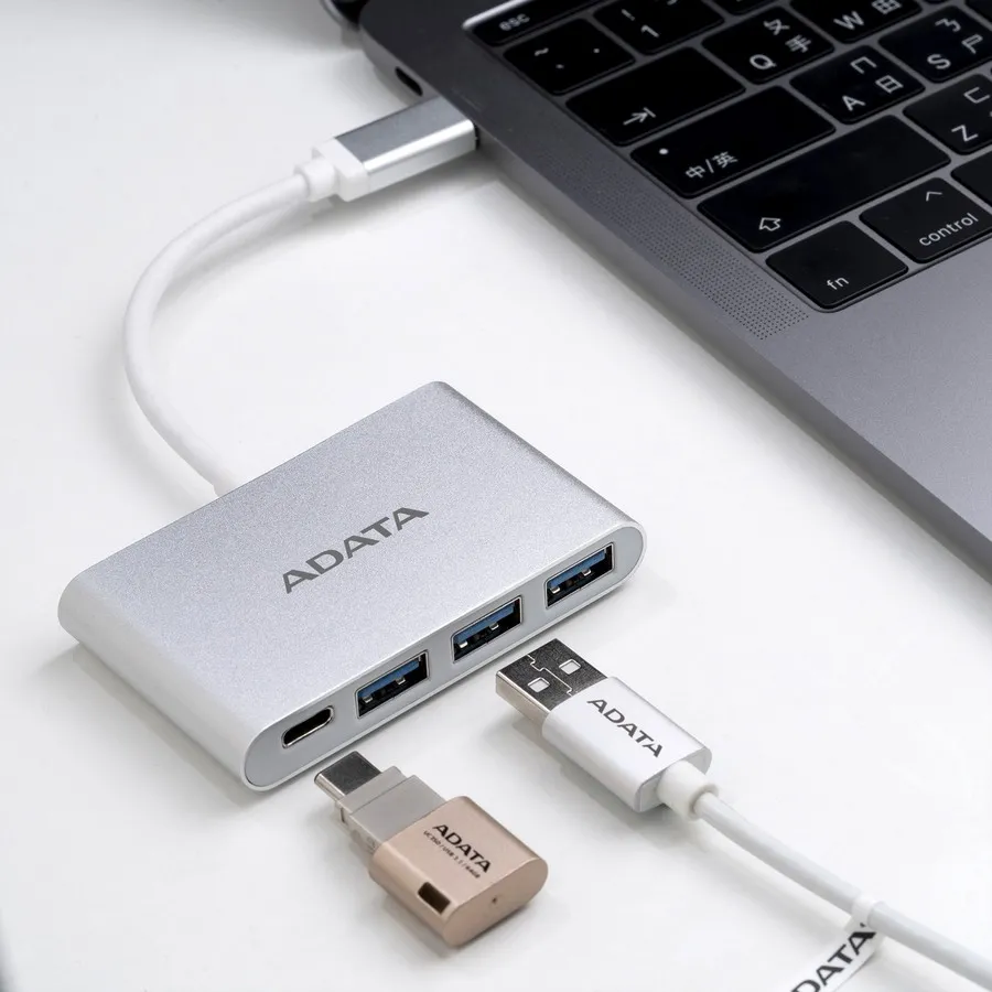 Adaptor Hub ADATA ACA3HUBAL-CSV, Argintiu
