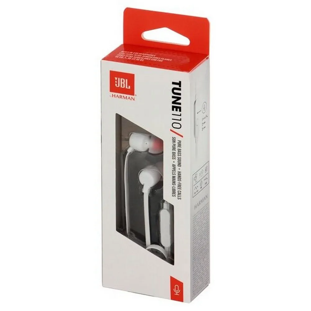 Căști JBL Tune 110, Alb