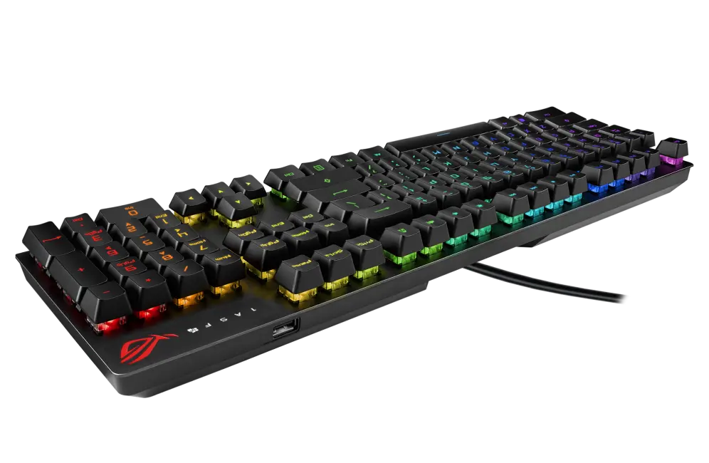 Gaming Keyboard Asus Strix Scope RX, Optical, for FPS, Aura Sync RGB, IP56, US Layout