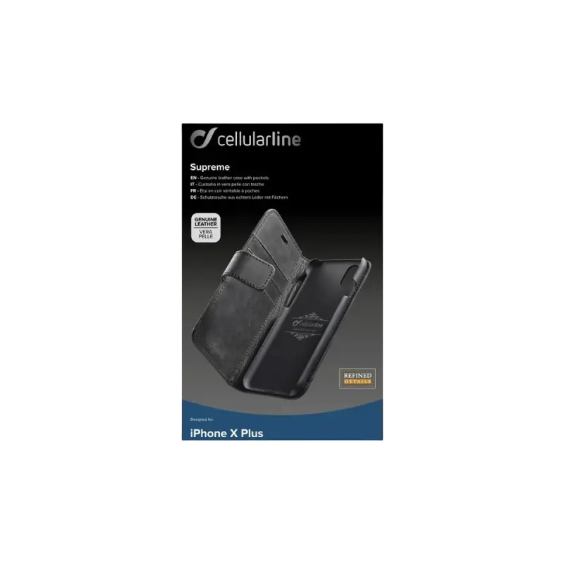 Husă tip carte Cellularline iPhone XR - Case, Black