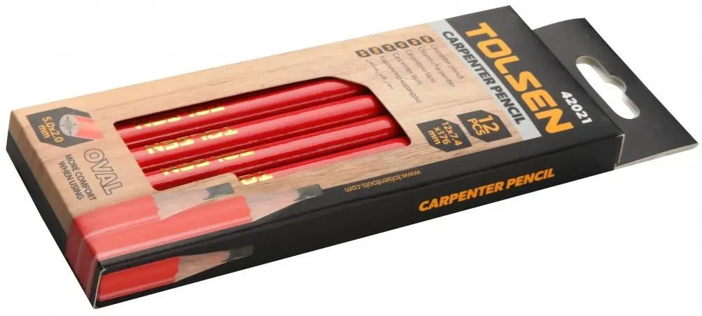 Creion tamplarie TOLSEN 12 x 7:4 x 176 mm 12 buc/SET