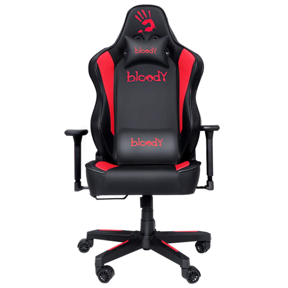 Scaun Gaming Bloody GC-330, PU Piele, Negru/Rosu