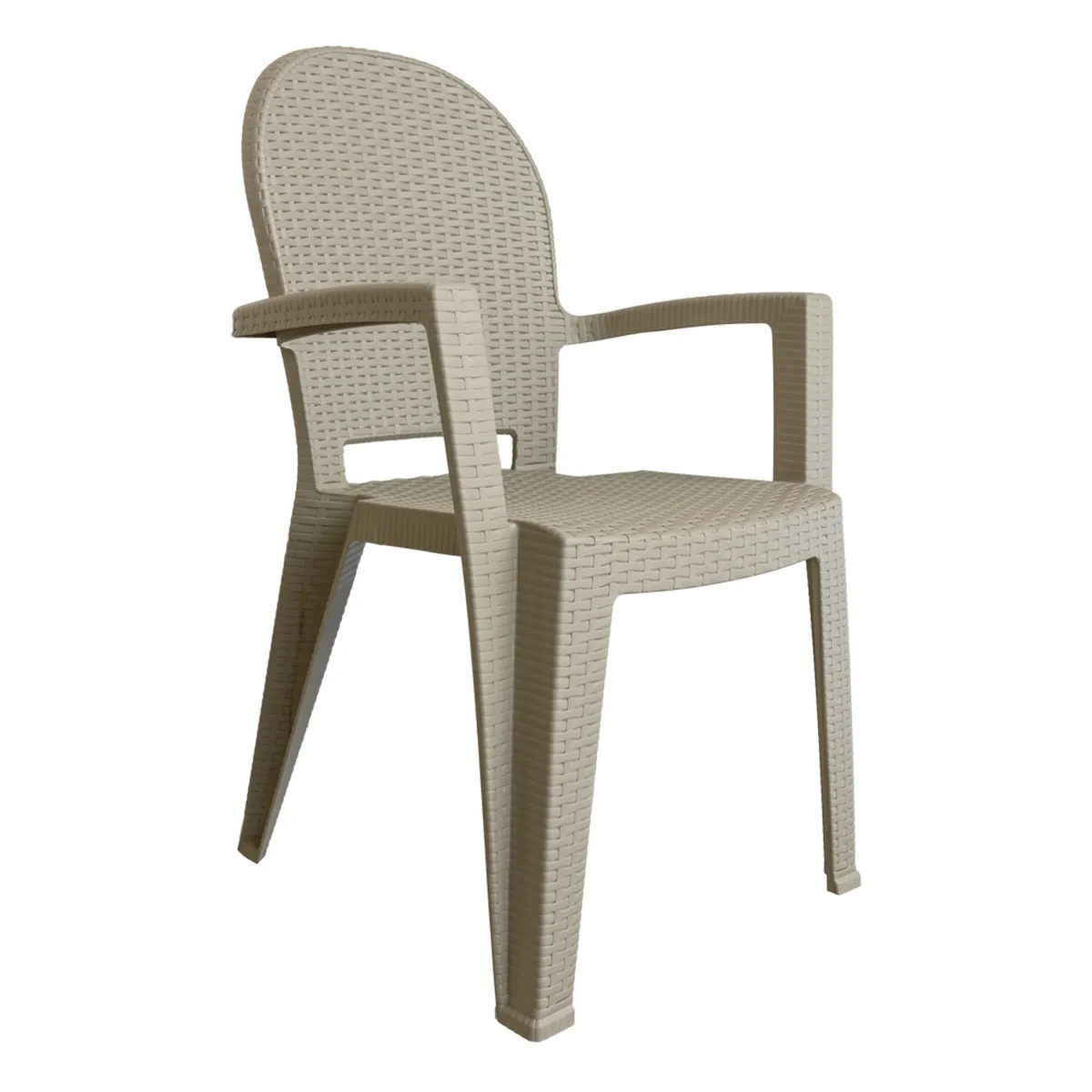 Scaun plastic Avala ratan (bej)