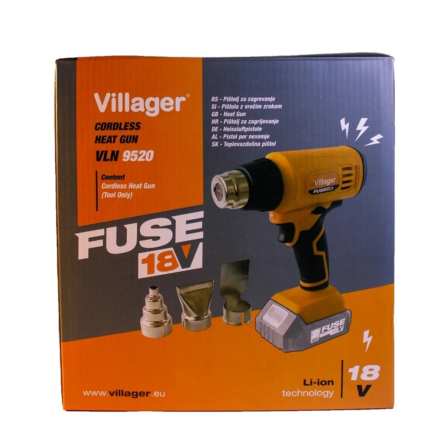 Fen industrial pe acumulator Villager FUSE VLN 9520 