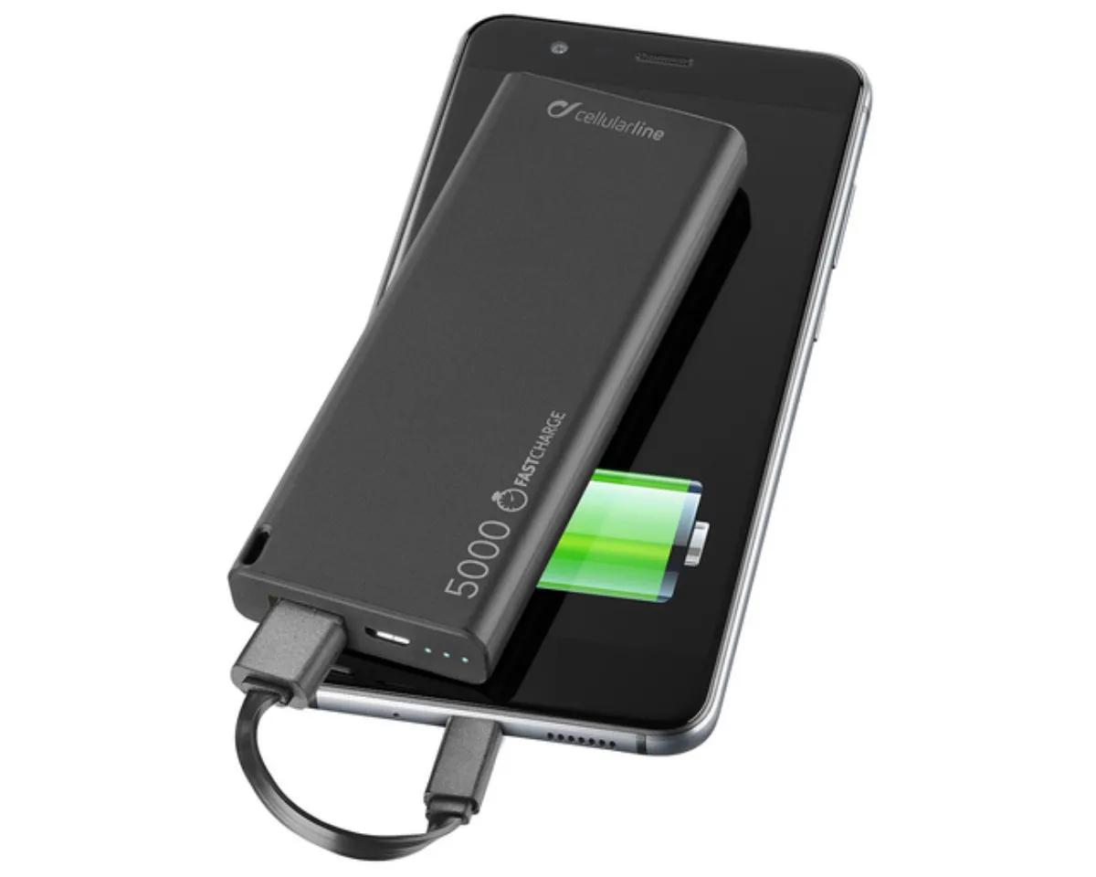 Acumulator extern Cellularline FreePower MANTA 5000, 5mAh, Negru