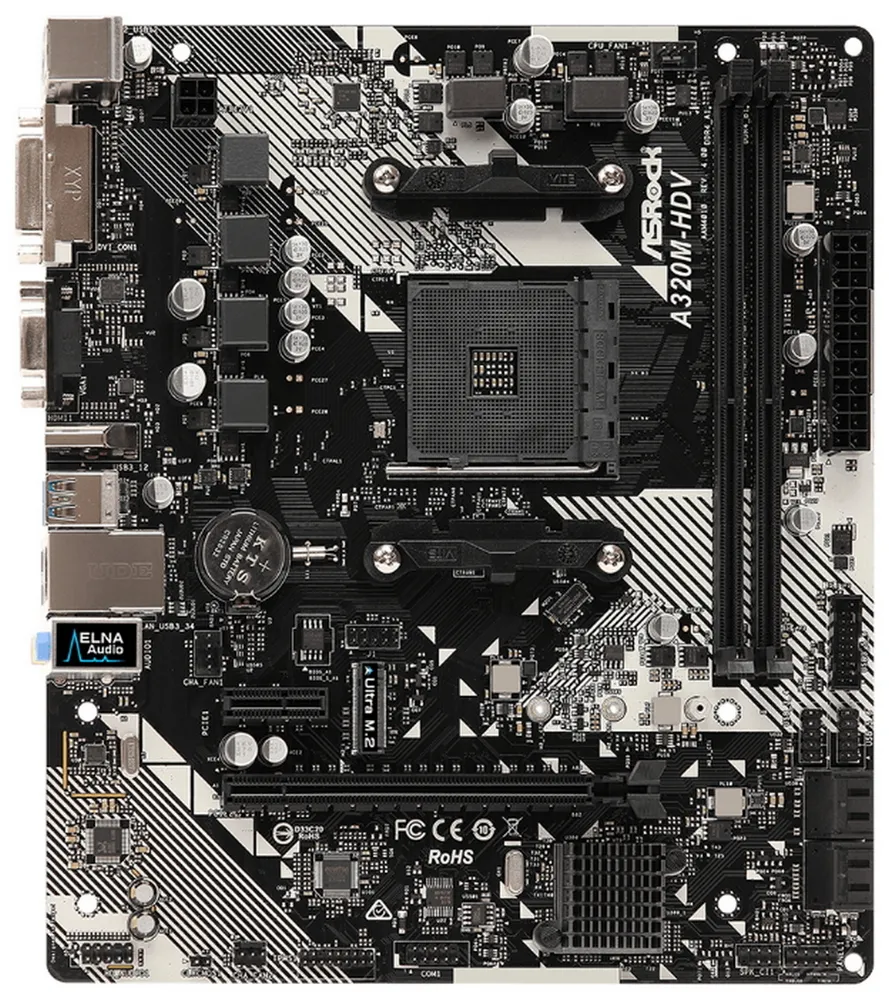 Placă de bază ASRock A320M-HDV R4.0, AM4, AMD A320, Micro-ATX
