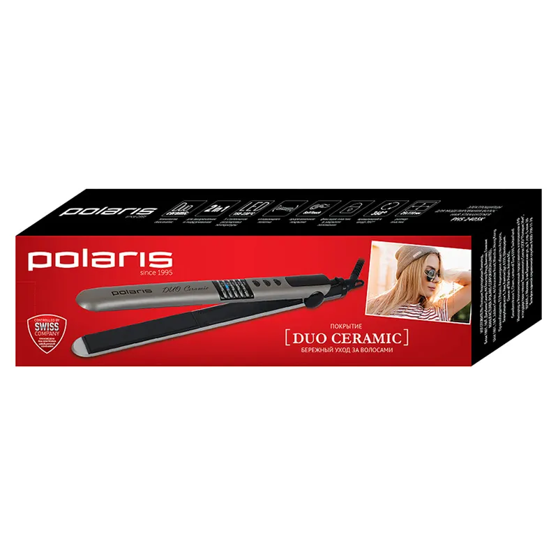 Placă de îndreptat părul Polaris PHS 2405K, Gri